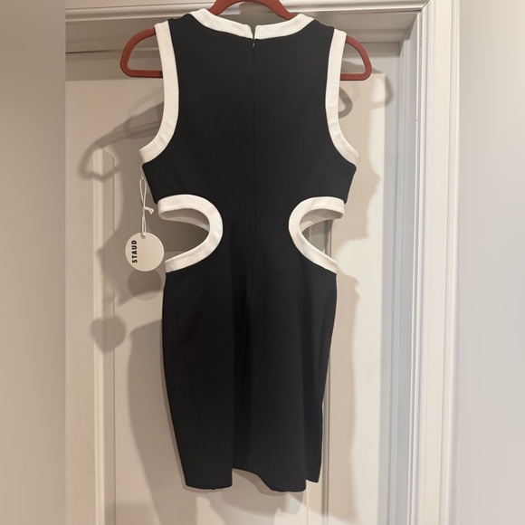 STAUD Dolce sleeveless cutout mini dress NWT - Picture 6 of 6